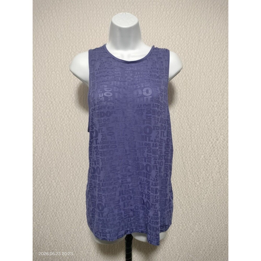 Nike Pro Dri Fit Tank Top Sheer See Through Purple Just Do It Women’s Medium 427